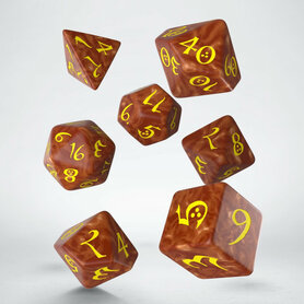 Dobbelstenen Classic RPG Dice Set Caramel/Yellow (7 stuks)