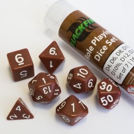 Dobbelstenen Brown Polydice (7 stuks)
