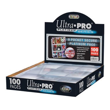 Ultra Pro 9-Pocket Secure Platinum Page for Standard Cards (100x)
