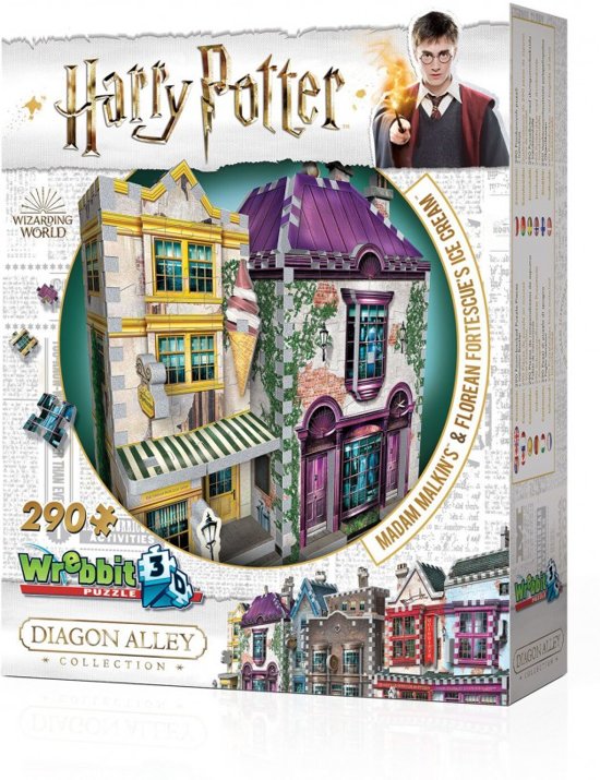 Harry Potter: Madam Malkin's&Florean Fortescue's Ice Cream - Wrebbit 3D Puzzle (290) afbeelding