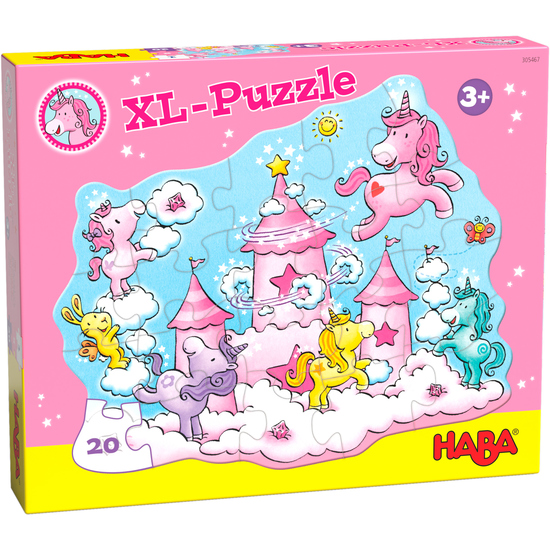 Afbeelding van het spelletje Eenhoorn Flonkerglans: Wolkenpuzzelpret - XL-Puzzle (3+)