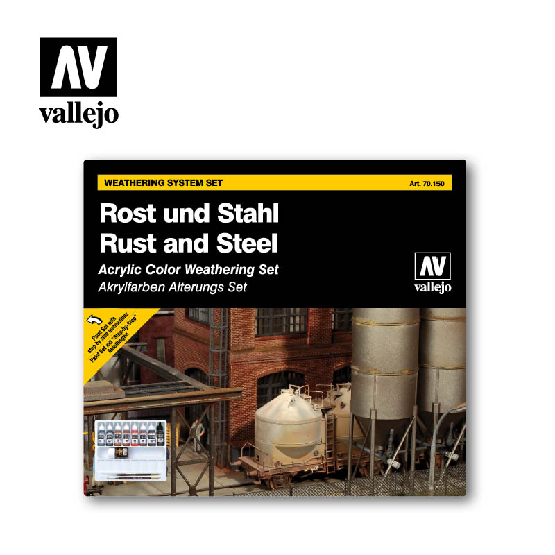 Afbeelding van het spel Weathering System Set: Rust and Steel (Vallejo)