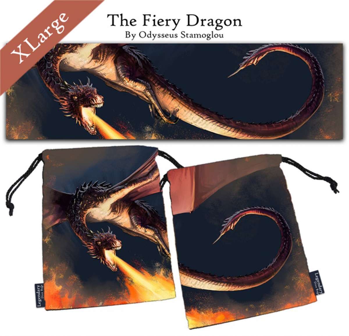 Afbeelding van het spelletje Legendary Dice Bag XL: The Fiery Dragon