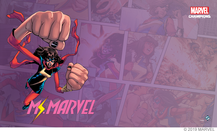 Afbeelding van het spelletje Marvel: Champions - Ms. Marvel Game Mat