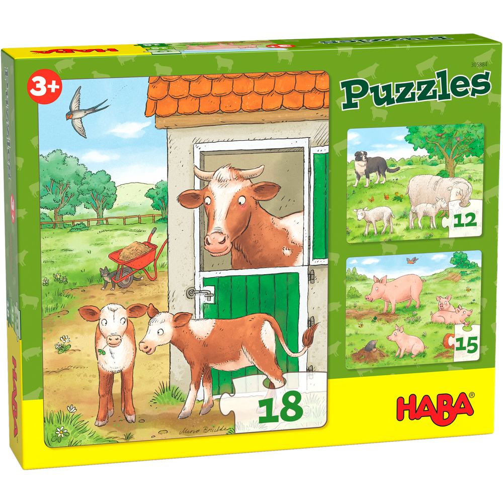Afbeelding van het spelletje Puzzels: Jonge Boerderijdieren (3+)