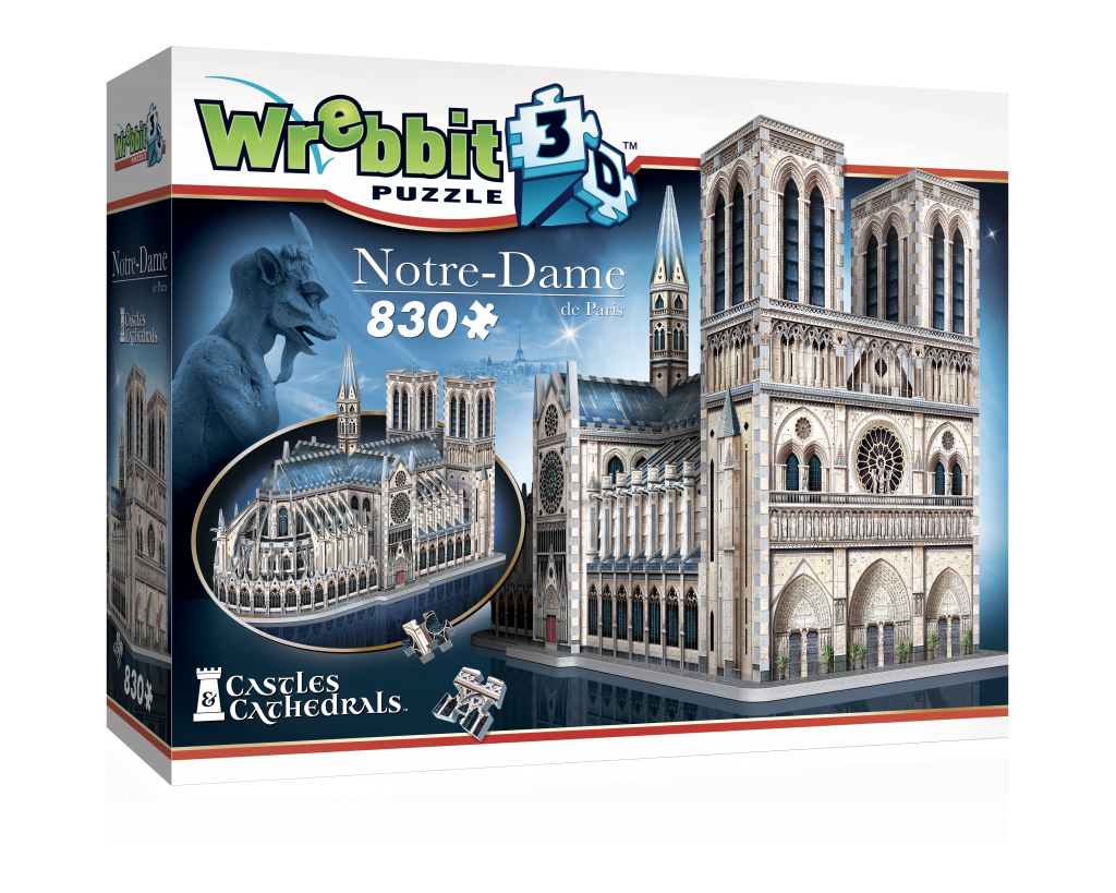 Afbeelding van het spelletje Notre-Dame - Wrebbit 3D Puzzle (830)
