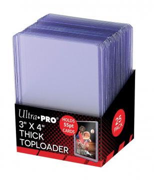 Afbeelding van het spelletje Ultra Pro Toploader: 3" x 4" Thick 55 pt (25x)