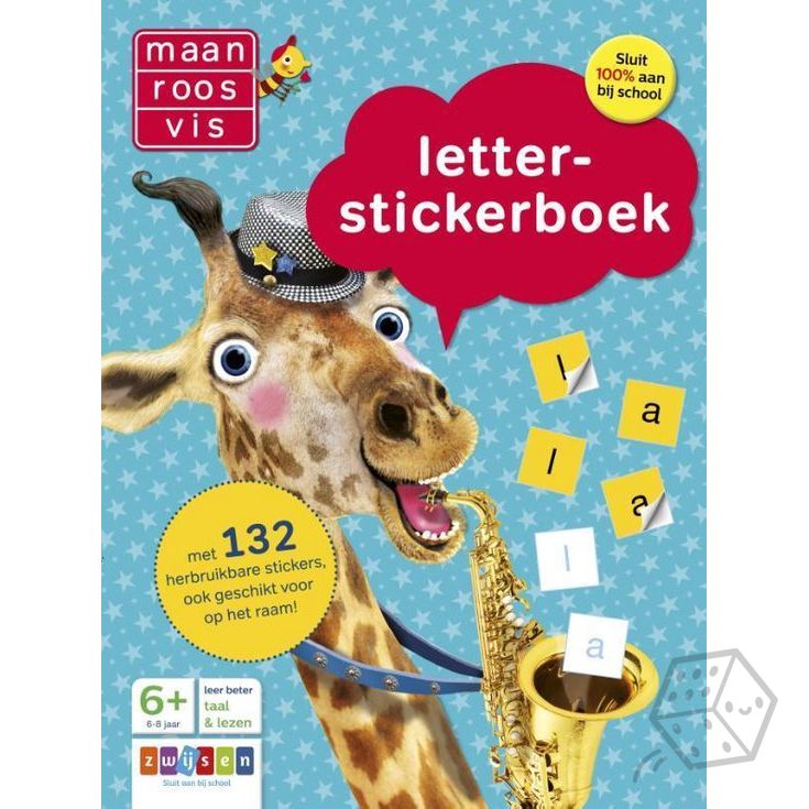 Afbeelding van het spelletje Maan Roos Vis: Letter-stickerboek