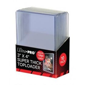 Afbeelding van het spelletje Ultra Pro Toploader: 3" x 4" Thick 120pt (10x)