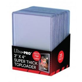 Afbeelding van het spelletje Ultra Pro Toploader: 3" x 4" Thick 75 pt (25x)
