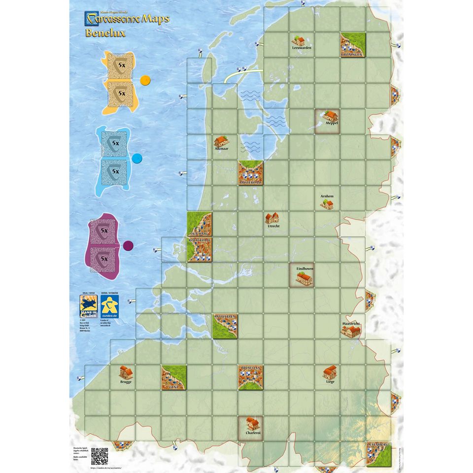 Afbeelding van het spelletje Carcassonne Maps: Benelux