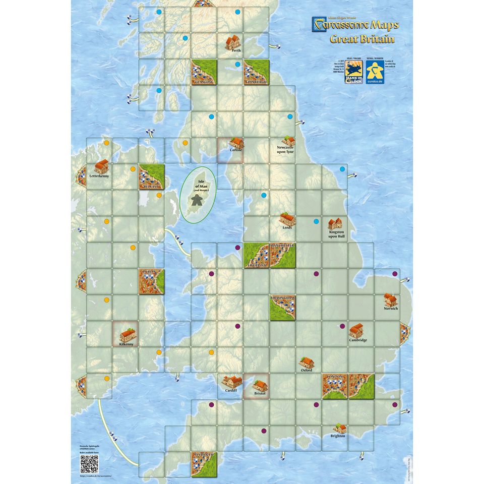 Afbeelding van het spelletje Carcassonne Maps: Great Britain