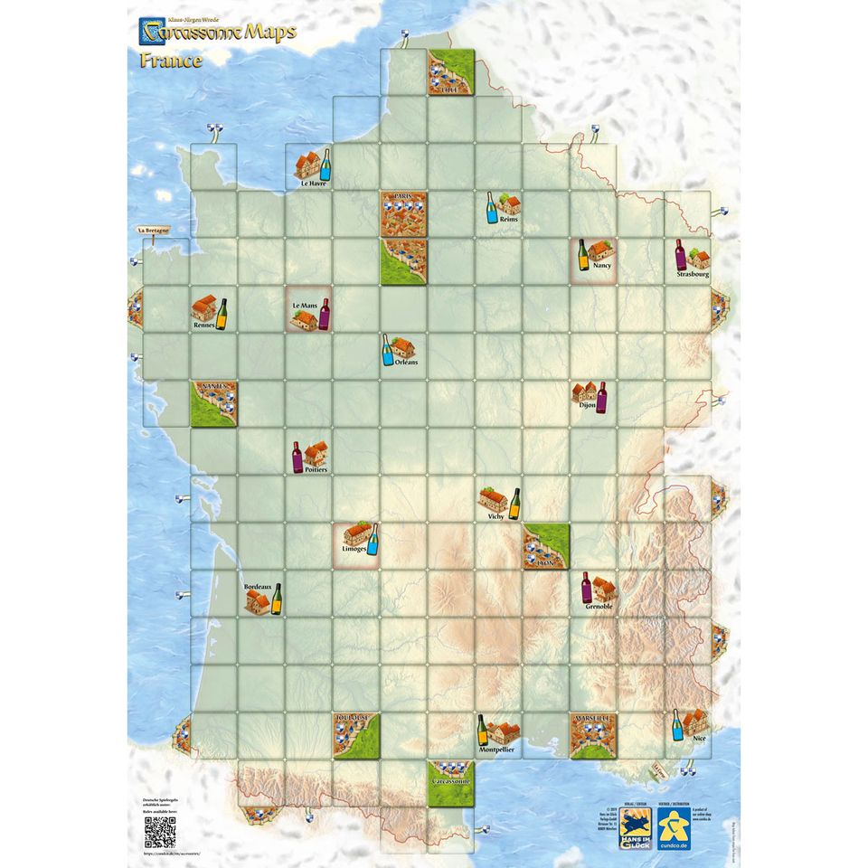 Afbeelding van het spelletje Carcassonne Maps: France