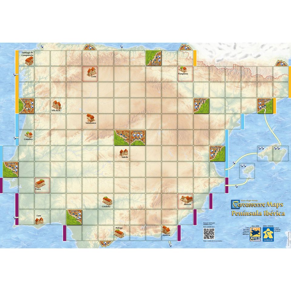Afbeelding van het spelletje Carcassonne Maps: Iberisch Schiereiland
