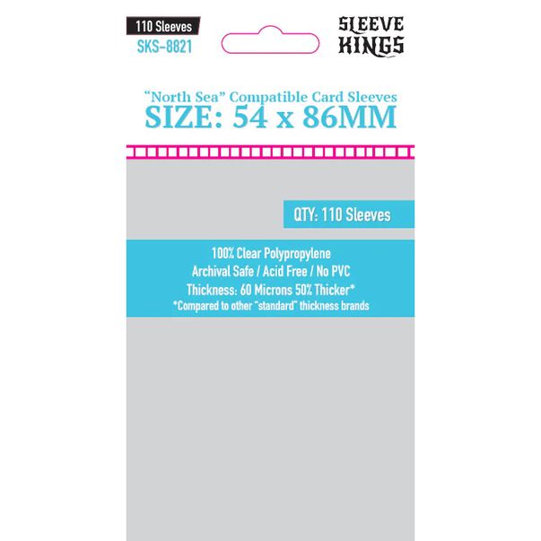 North Sea Compatible Card Sleeves 8821 (54x86mm) | Sleeve Kings | 110 Pack afbeelding