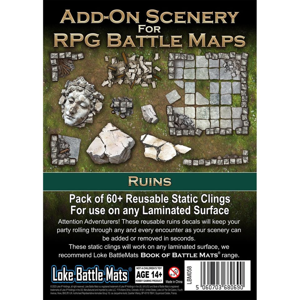 Add-On Scenery for RPG Battle Maps: Ruins – Sceneryset – Loke Battle Mats afbeelding