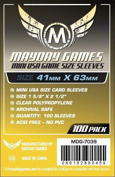Afbeelding van het spelletje Mayday Card Sleeves: Mini USA (41x63mm) - 100 stuks