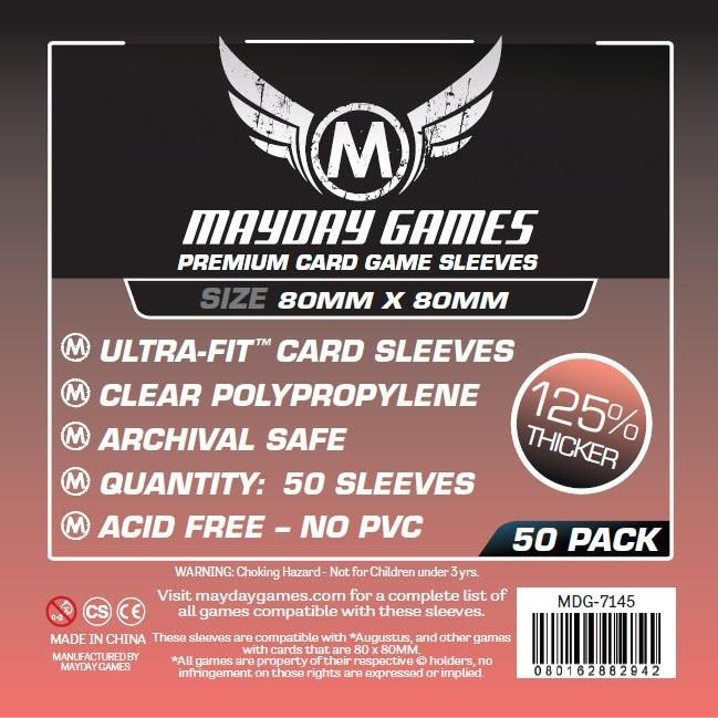 Afbeelding van het spelletje Mayday Card Sleeves (Premium): Square Card Sleeves (80x80mm) - 50 stuks