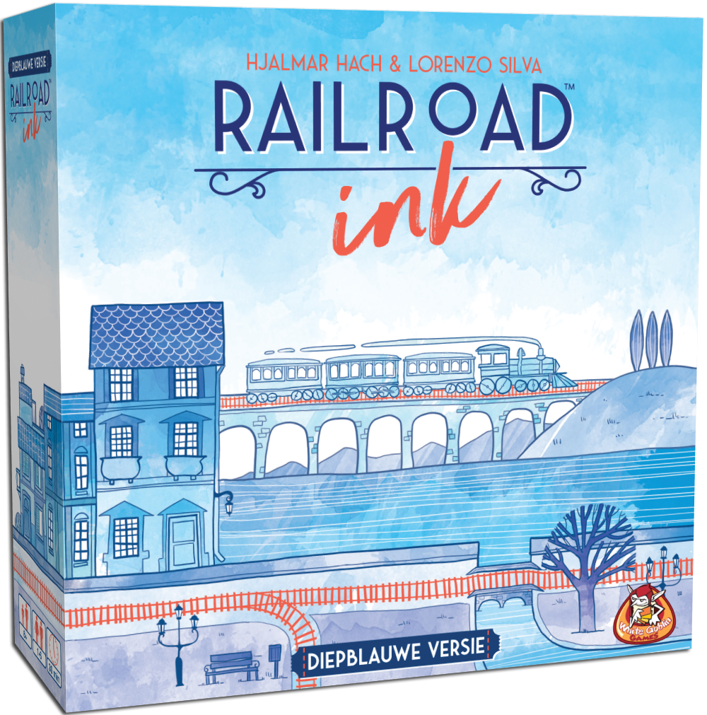 Spel Railroad Ink, diepblauwe versie