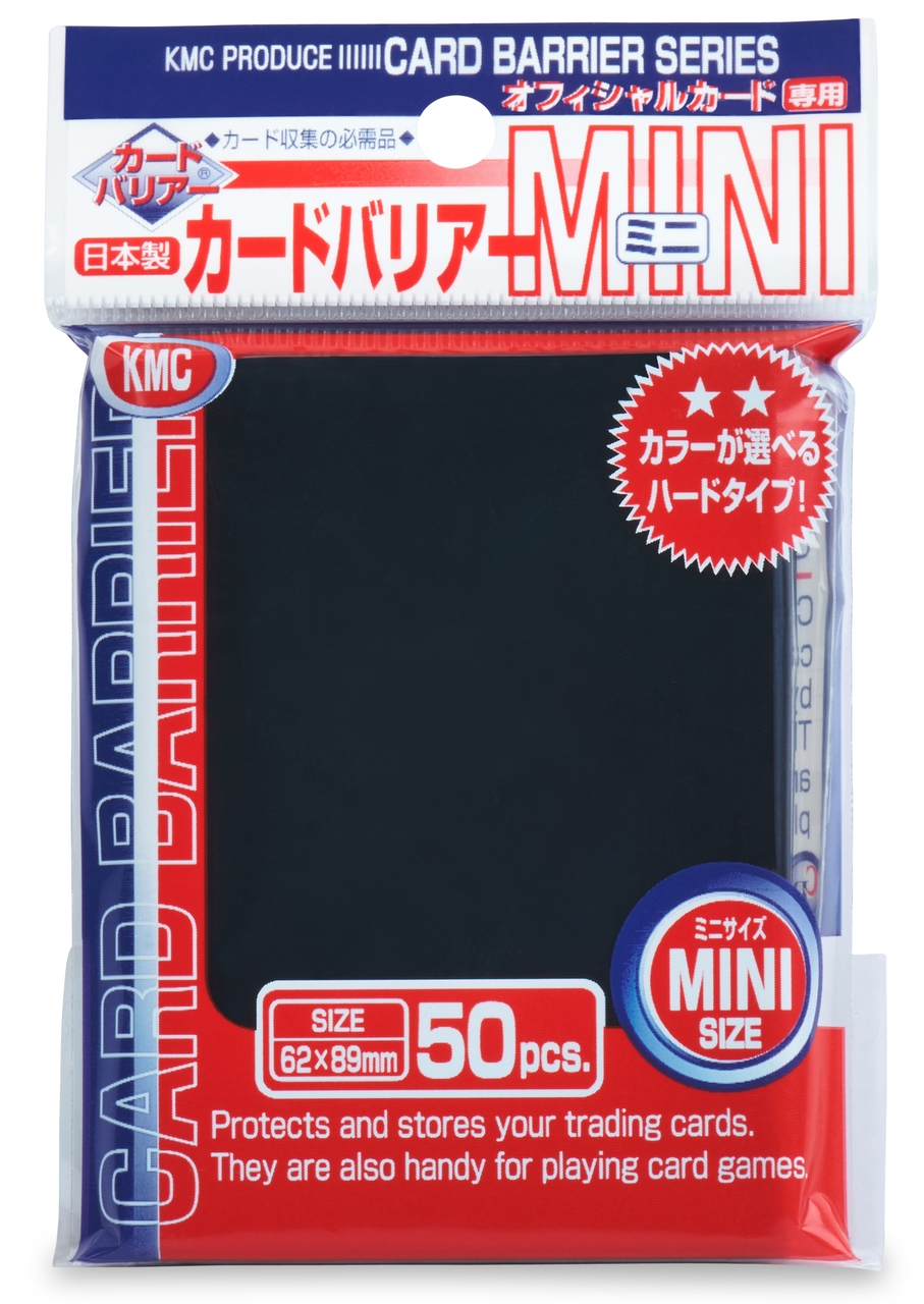 Afbeelding van het spelletje KMC Mini Sleeves: Black (62x89mm) - 50 stuks