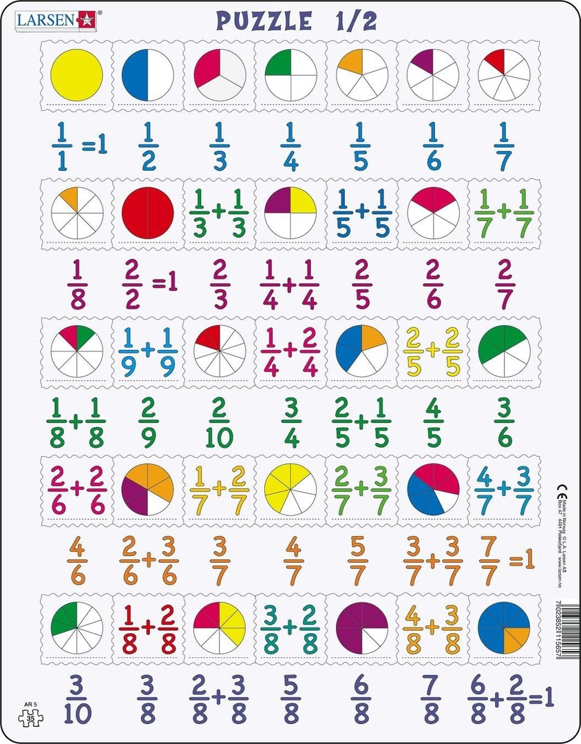 Afbeelding van het spelletje Puzzel LARSEN: Breuken (35)